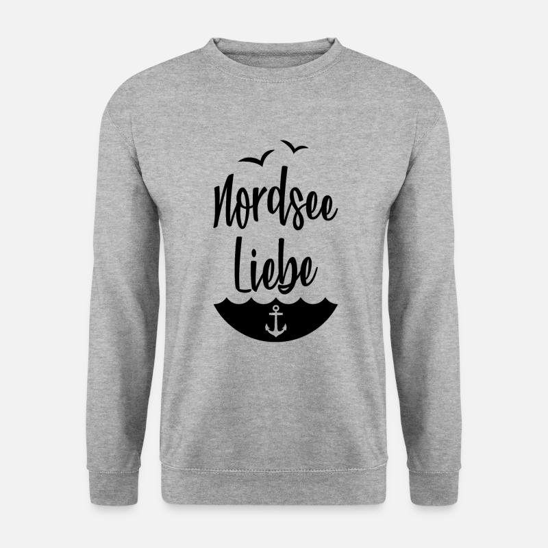 NORDSEE LIEBE KIND NORDSEEKÜSTE - Unisex Pullover - Weißgrau meliert