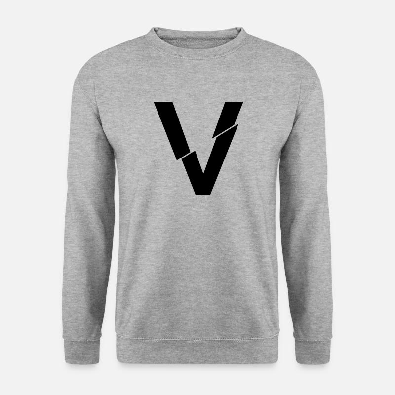 V cassé - Sweat-shirt Unisexe - gris chiné
