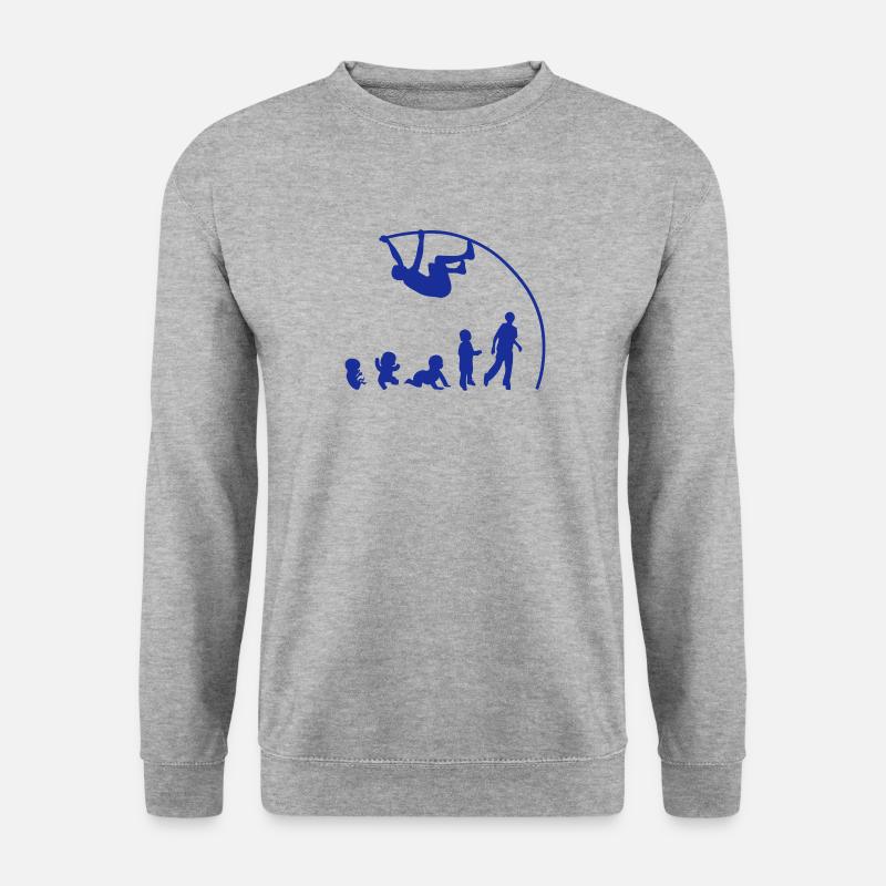 Evolution pole vault perch - Unisex Sweatshirt - salt & pepper