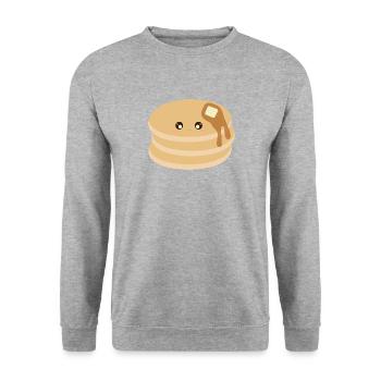 Crêpes Kawaii - Sweat-shirt Unisexe - gris chiné - Devant - Alina (178cm) & Michal (187cm)