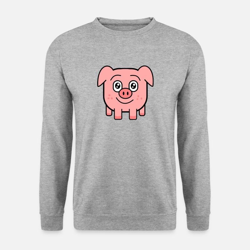 square pig - Unisex Pullover - Weißgrau meliert