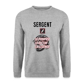 Sergent pompier - Sweat-shirt Unisexe - gris chiné - Devant - Alina (178cm) & Michal (187cm)