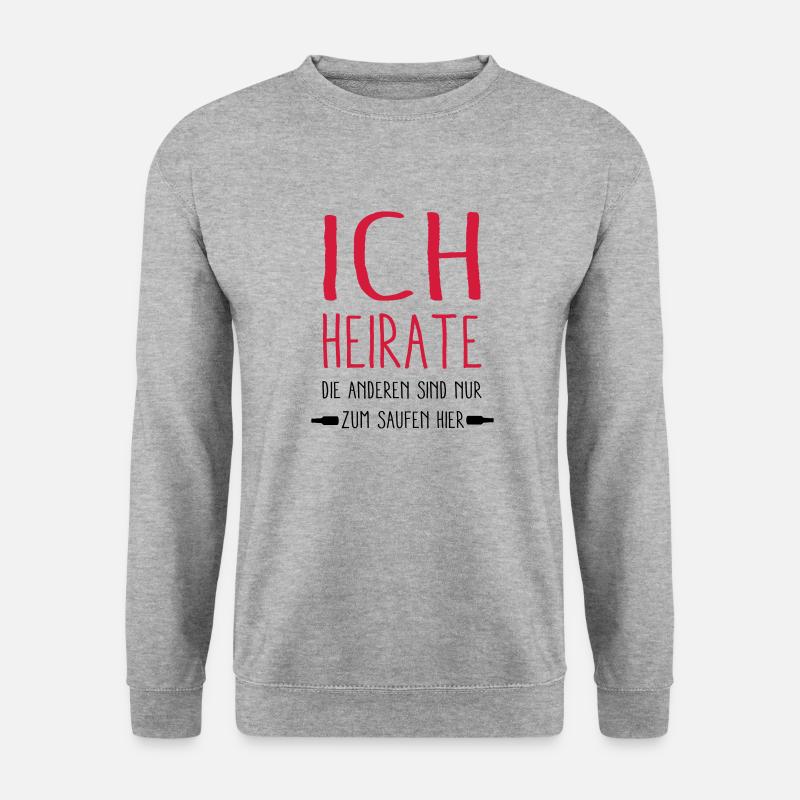 ich Heirate - Unisex Pullover - Weißgrau meliert