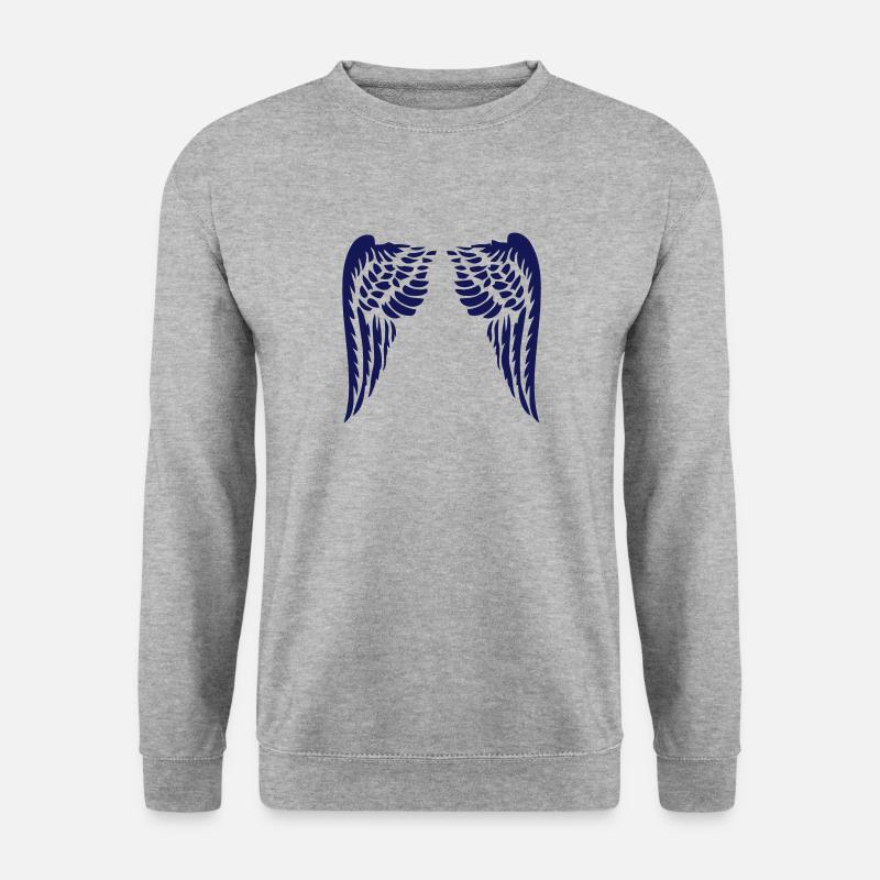 Engelsflügel - Unisex Pullover - Weißgrau meliert