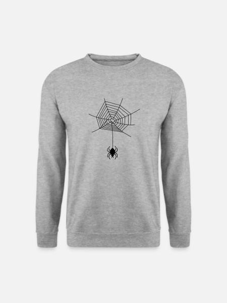 spinne_im_netz_f1 - Unisex Sweatshirt - salt & pepper