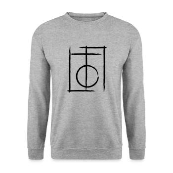 lignes - Sweat-shirt Unisexe - gris chiné - Devant - Alina (178cm) & Michal (187cm)
