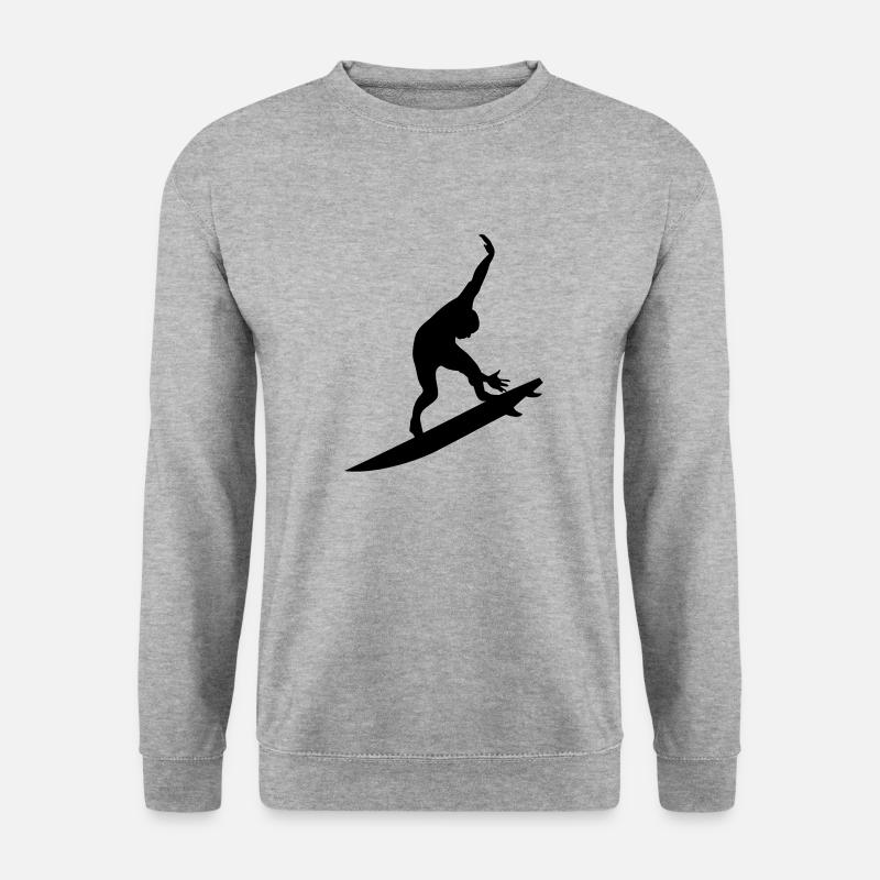 Surfing male de - Unisex Pullover - Weißgrau meliert