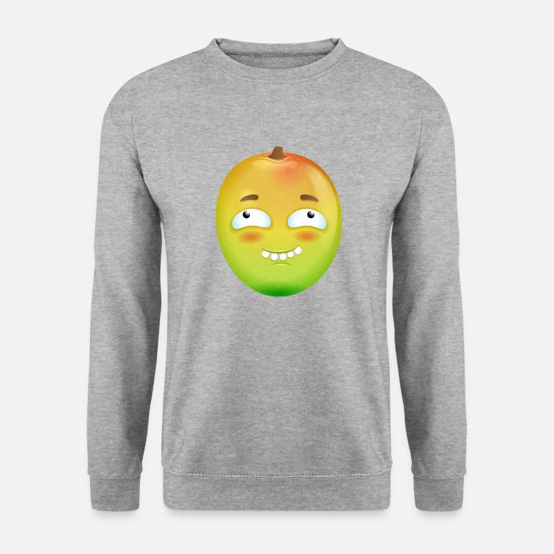 mango frucht003 - Unisex Pullover - Weißgrau meliert
