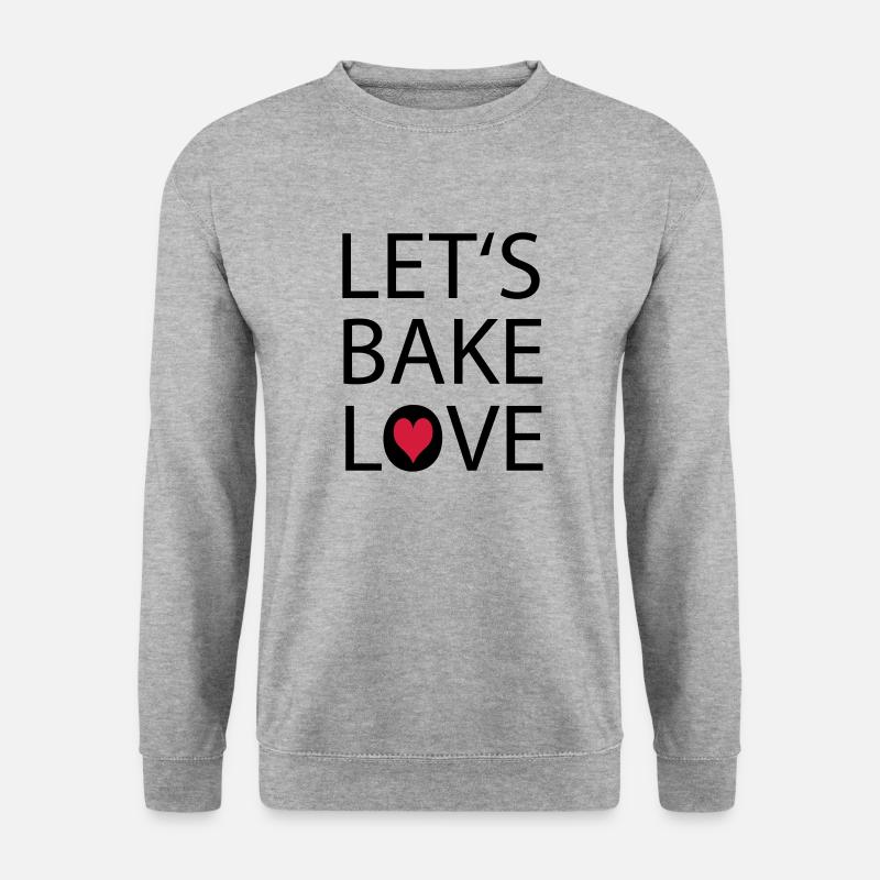 Backen - Unisex Pullover - Weißgrau meliert