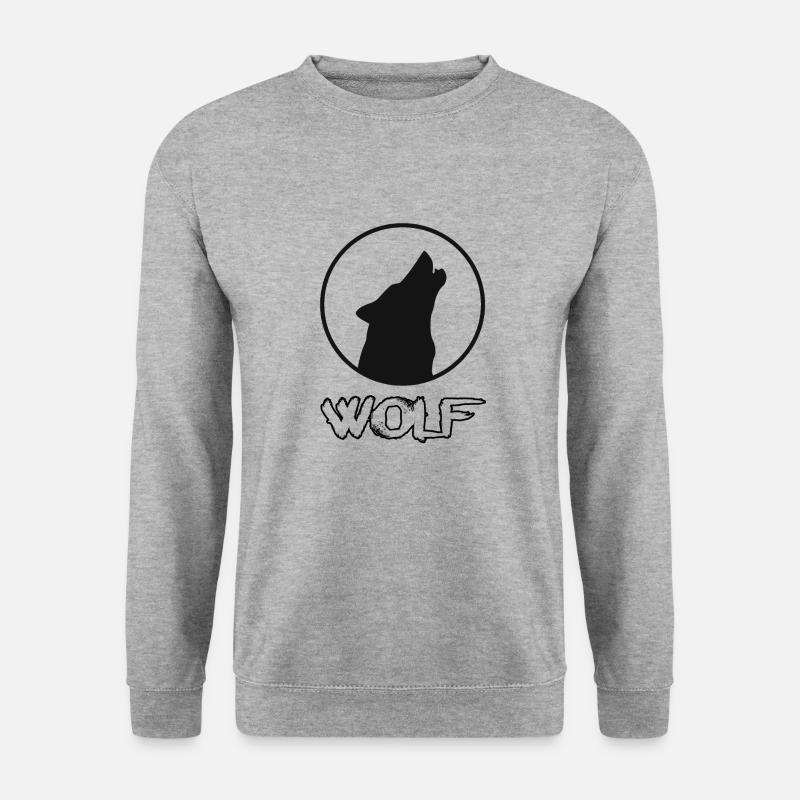 Wolf - Unisex Pullover - Weißgrau meliert