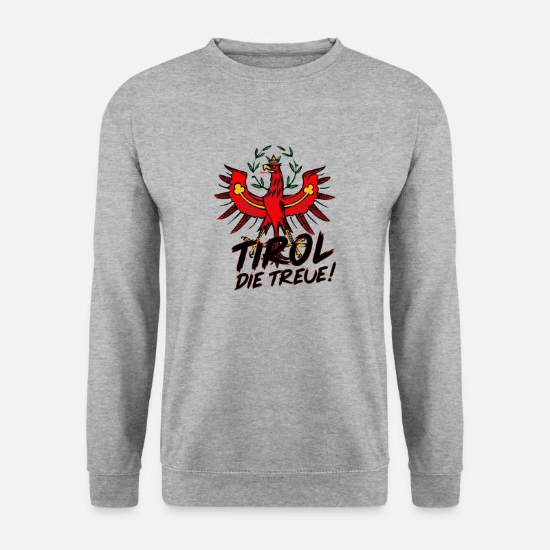 Tirol - Unisex Pullover - Weißgrau meliert