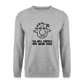 Ich will meine Ruhe - Unisex Pullover - Weißgrau meliert - Vorne - Alina (178cm) & Michal (187cm)