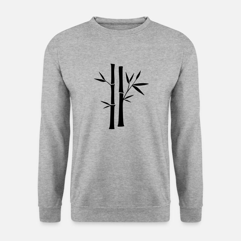 Bamboo Bambus - Unisex Pullover - Weißgrau meliert