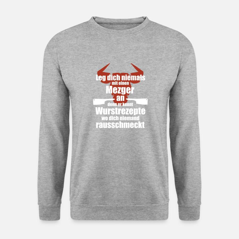 Metzger - Unisex Pullover - Weißgrau meliert