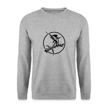 Angeln Fischen Big Game Marlin - Unisex Pullover - Weißgrau meliert - Vorne - Alina (178cm) & Michal (187cm)