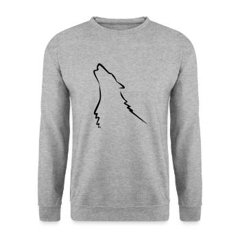 Wolf, Husky - Sweat-shirt Unisexe - gris chiné - Devant - Alina (178cm) & Michal (187cm)