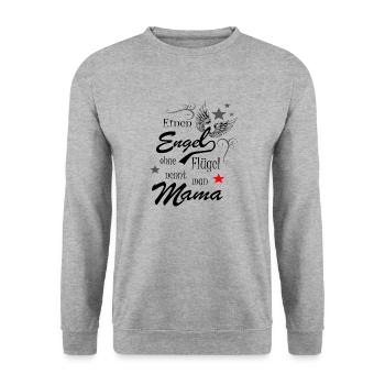 Maman ange ailes cadeau de fête des mères disant - Sweat-shirt Unisexe - gris chiné - Devant - Alina (178cm) & Michal (187cm)
