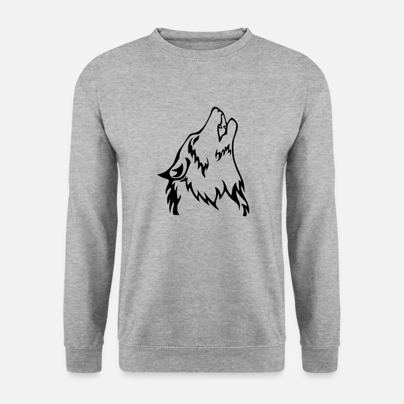 howling Wolf - Unisex Sweatshirt - salt & pepper