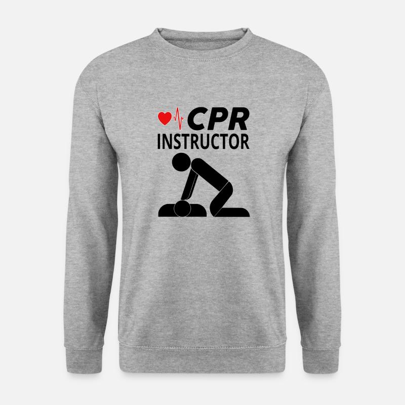 CPR INSTRUCTOR - Unisex Pullover - Weißgrau meliert