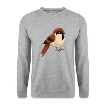 Sparrow - Unisex Sweatshirt - salt & pepper - Front - Alina (178cm) & Michal (187cm)