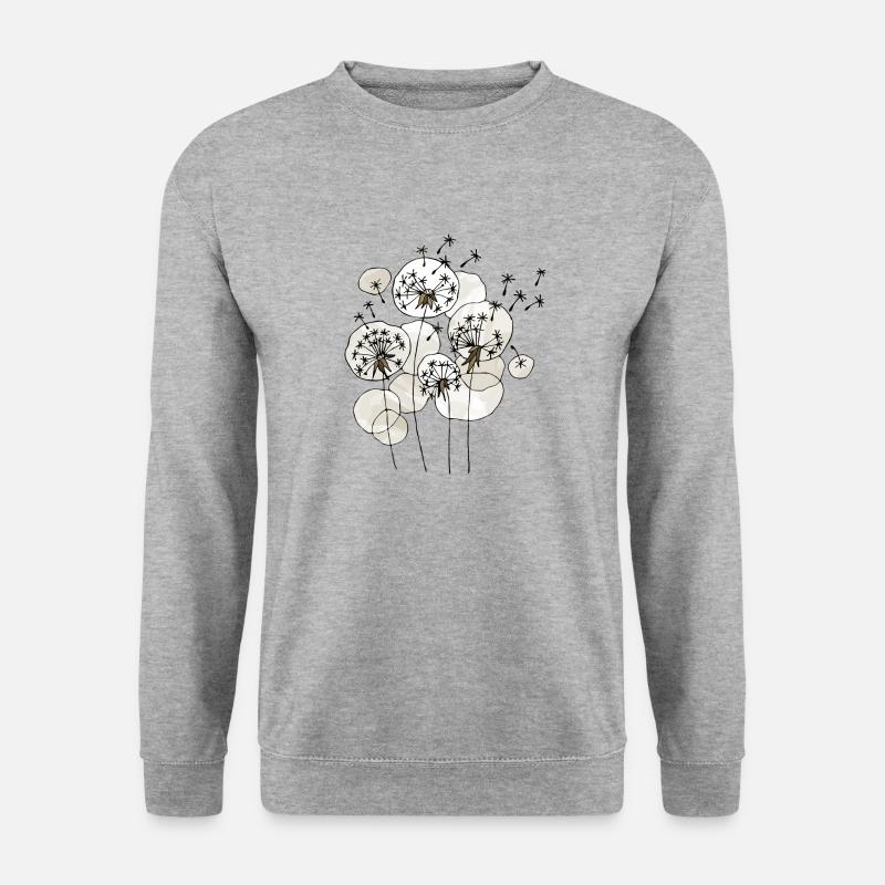 Löwenzahn - Unisex Pullover - Weißgrau meliert
