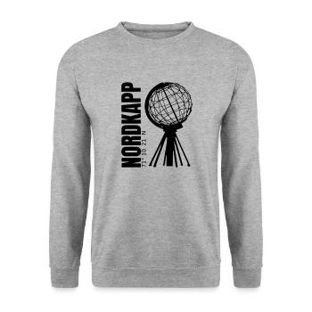 Nordkapp # Nordkap # North Cape - Unisex Sweatshirt - salt & pepper - Front - Alina (178cm) & Michal (187cm)