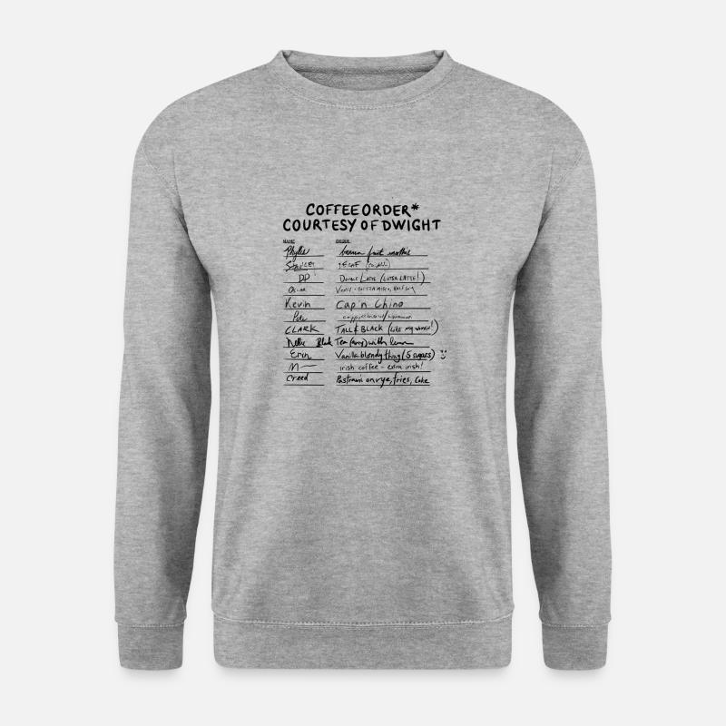 Le bureau - Commande de café - im Büro - Sweat-shirt Unisexe - gris chiné