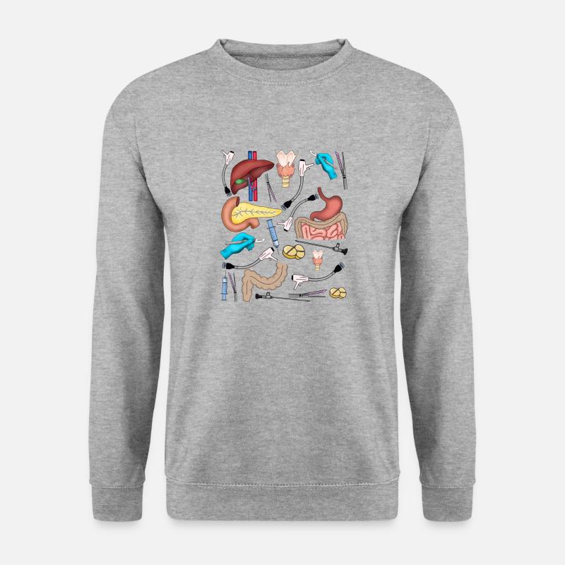 Allg Chirurgie - Unisex Pullover - Weißgrau meliert
