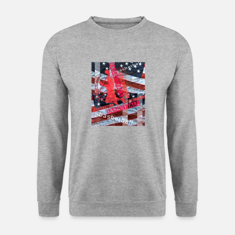 basketball - Unisex Pullover - Weißgrau meliert