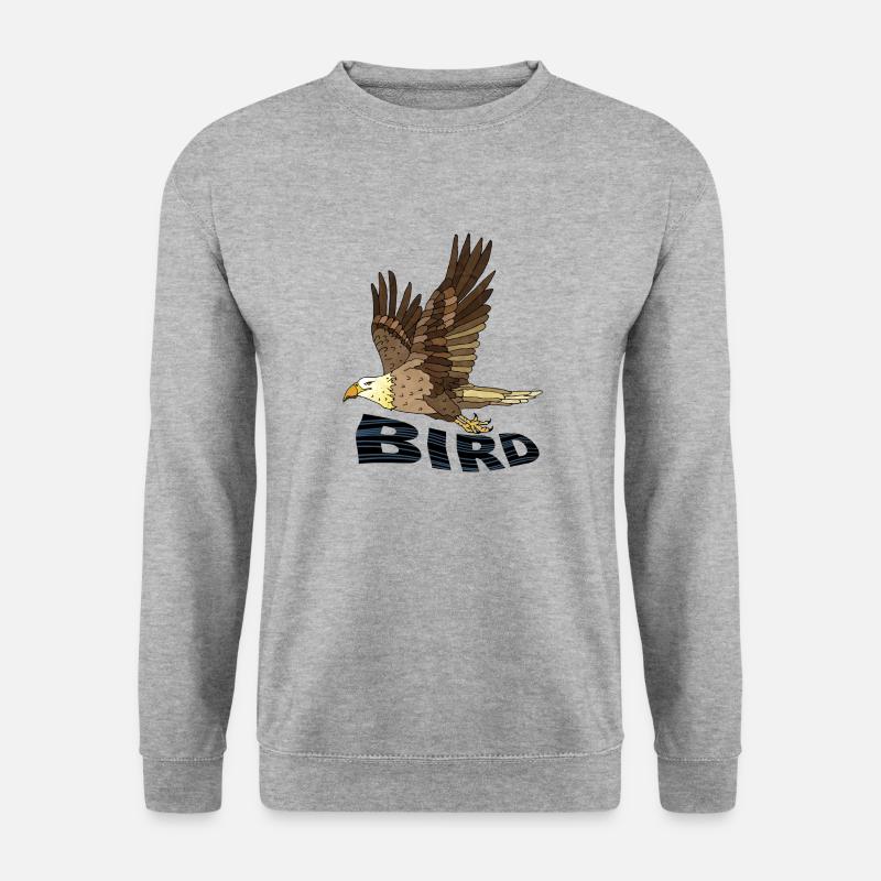 Vogel - Unisex Pullover - Weißgrau meliert