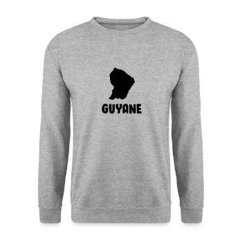 Guyane , 973 , Gwiyann , Gwiyan - Sweat-shirt Unisexe - gris chiné - Devant - Alina (178cm) & Michal (187cm)