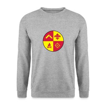 scout , scouting , scoutisme , guide - Sweat-shirt Unisexe - gris chiné - Devant - Alina (178cm) & Michal (187cm)