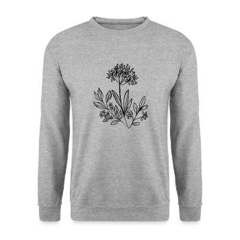 Florist Flower Plant Nature Gardener - Unisex Sweatshirt - salt & pepper - Front - Alina (178cm) & Michal (187cm)