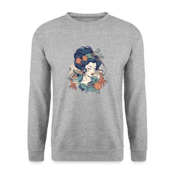 Femme rétro - Sweat-shirt Unisexe - gris chiné - Devant - Alina (178cm) & Michal (187cm)