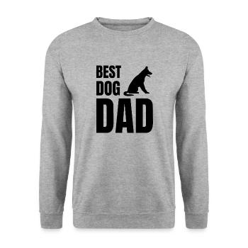 Hund Dog - Unisex Pullover - Weißgrau meliert - Vorne - Alina (178cm) & Michal (187cm)