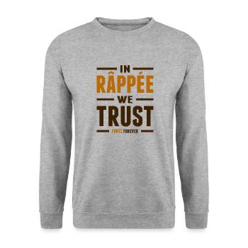 In râpée we trust - Sweat-shirt Unisexe - gris chiné - Devant - Alina (178cm) & Michal (187cm)