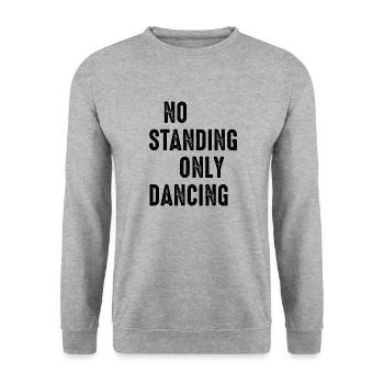 Dancing Dance Music - Unisex Pullover - Weißgrau meliert - Vorne - Alina (178cm) & Michal (187cm)