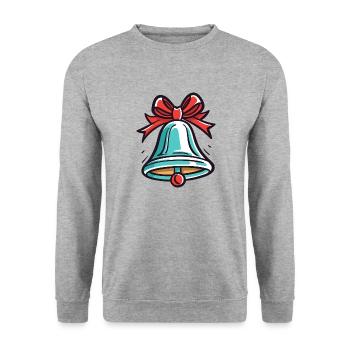 Cloche pour Noël - Sweat-shirt Unisexe - gris chiné - Devant - Alina (178cm) & Michal (187cm)