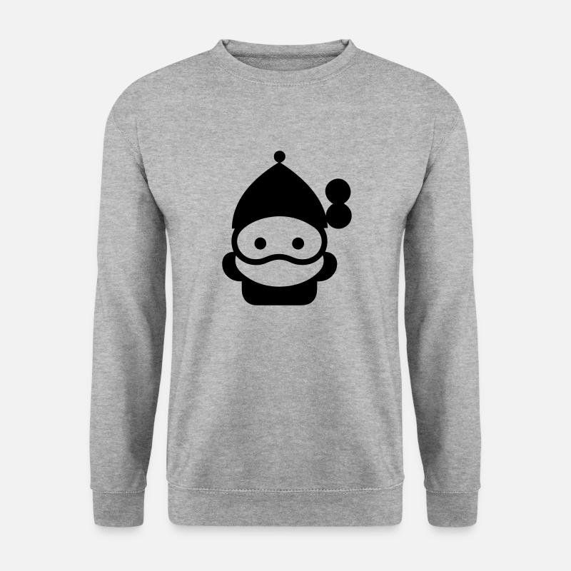 Kleiner Weihnachtsmann - Unisex Pullover - Weißgrau meliert