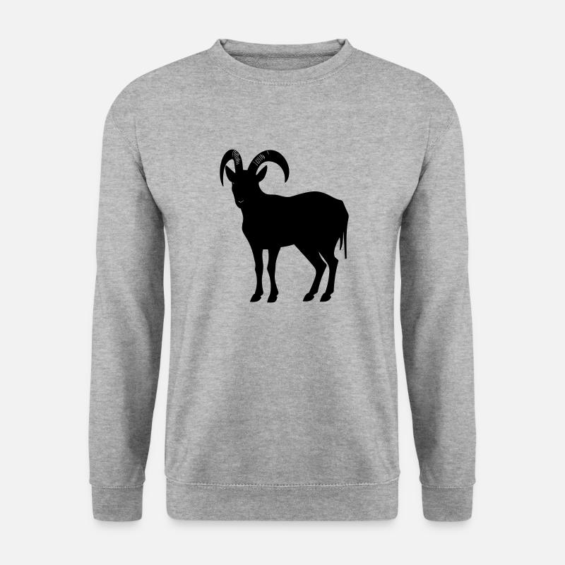 Chèvre - Sweat-shirt Unisexe - gris chiné