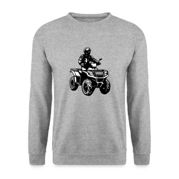 quad ATV quadricycle - Sweat-shirt Unisexe - gris chiné - Devant - Alina (178cm) & Michal (187cm)