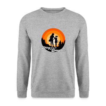 Randonner avec ma fille - wandern mit Tochter - Sweat-shirt Unisexe - gris chiné - Devant - Alina (178cm) & Michal (187cm)