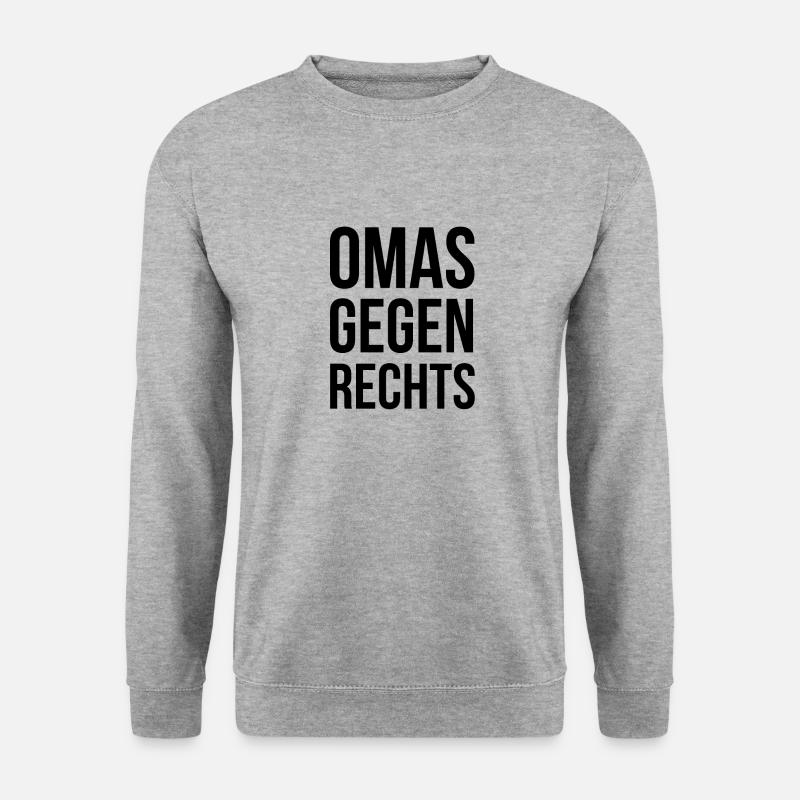 OMAS GEGEN RECHTS - Unisex Pullover - Weißgrau meliert