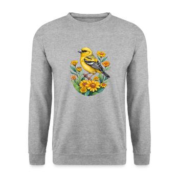 Yellow Finch - Unisex Sweatshirt - salt & pepper - Front - Alina (178cm) & Michal (187cm)