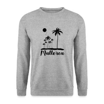 mallorca 1 - Unisex Pullover - Weißgrau meliert - Vorne - Alina (178cm) & Michal (187cm)