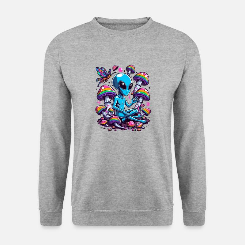 Alien Wonderland - Unisex Pullover - Weißgrau meliert