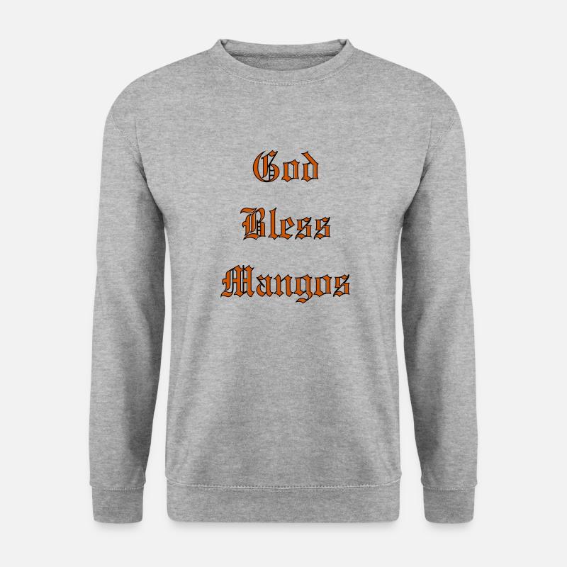 GodBlessMangos - Unisex Pullover - Weißgrau meliert