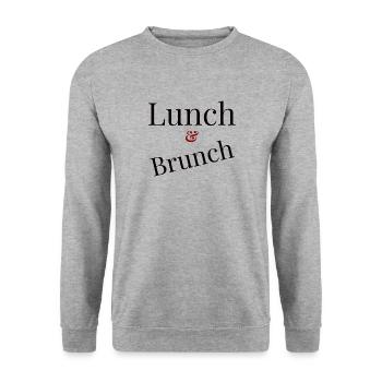 luch brunch - Unisex Sweatshirt - salt & pepper - Front - Alina (178cm) & Michal (187cm)