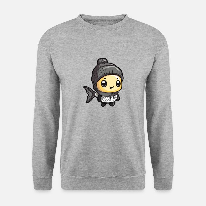 Fish Winter Comic Cute - Unisex Sweatshirt - salt & pepper