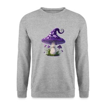Champignon fantaisie - Sweat-shirt Unisexe - gris chiné - Devant - Alina (178cm) & Michal (187cm)